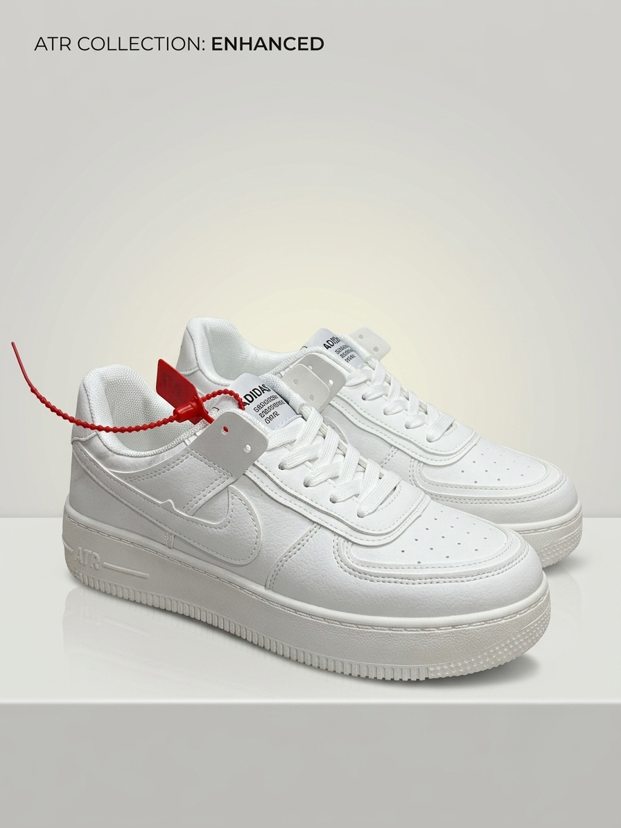 Nike Air Force 1 Low 'Custom Crafted' — Limited Edition Triple White Sneakers