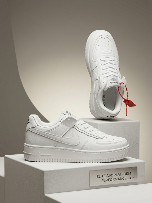 Nike Air Force 1 Low 'Custom Crafted' — Limited Edition Triple White Sneakers